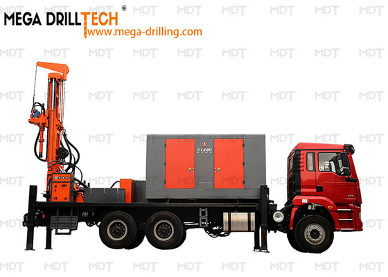 Truk dipasang Air Well Hydraulic Crawler Pengeboran Rig multifungsi