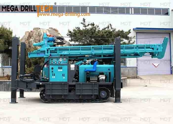 350m Steel Crawler Pneumatic Water Borehole Drilling Rig Pengeboran Udara DTH