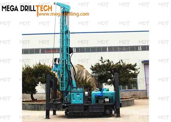 350m Steel Crawler Pneumatic Water Borehole Drilling Rig Pengeboran Udara DTH