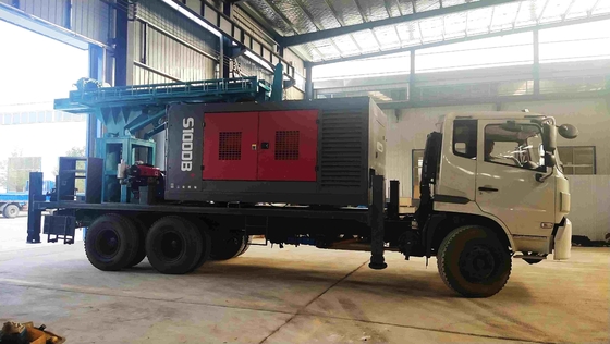 Truk dipasang Air Well Hydraulic Crawler Pengeboran Rig multifungsi