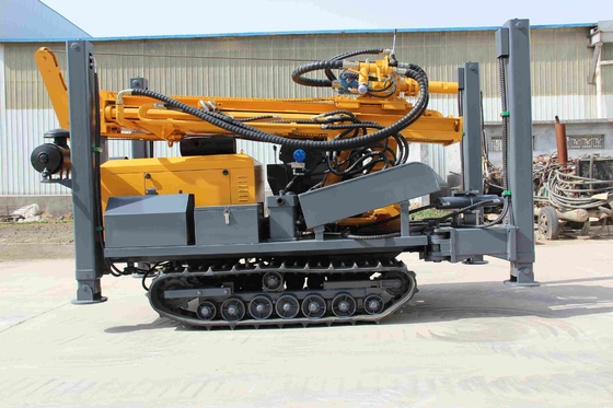 Double Cylinder Lifting Water Well Drill Rig Crawler Type 200 meter dalam
