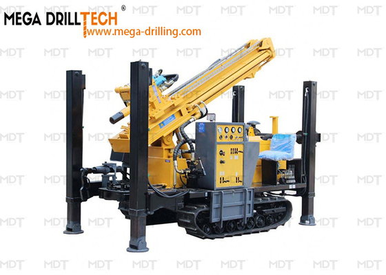 Double Cylinder Lifting Water Well Drill Rig Crawler Type 200 meter dalam
