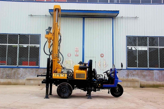 Deep Rock Water Well Crawler Drilling Rig dengan outriggers hidrolik