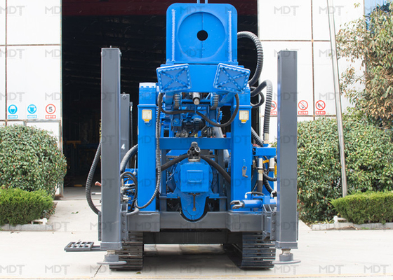 Rig Pengeboran Perayap Hidrolik Berlian Geoteknik Warna Biru
