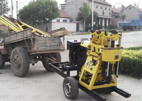 Rig Pengeboran Spindle Inti Geologi Diesel Portabel Kedalaman 200m Untuk Sumur Air