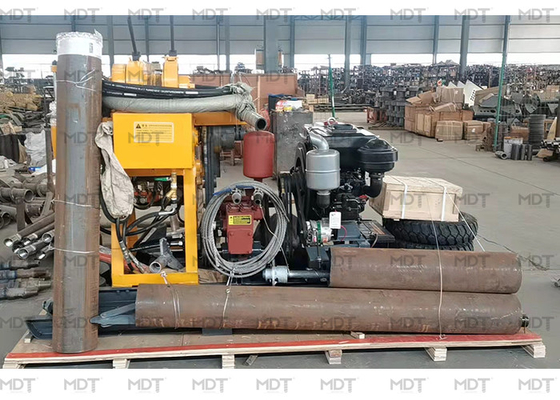 Rig Pengeboran Spindle Inti Geologi Diesel Portabel Kedalaman 200m Untuk Sumur Air