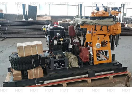 Rig Pengeboran Spindle Inti Geologi Diesel Portabel Kedalaman 200m Untuk Sumur Air