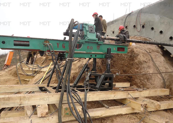 22KW 80m Anchor Drilling Rig Mesin Bor Hidrolik Crawler