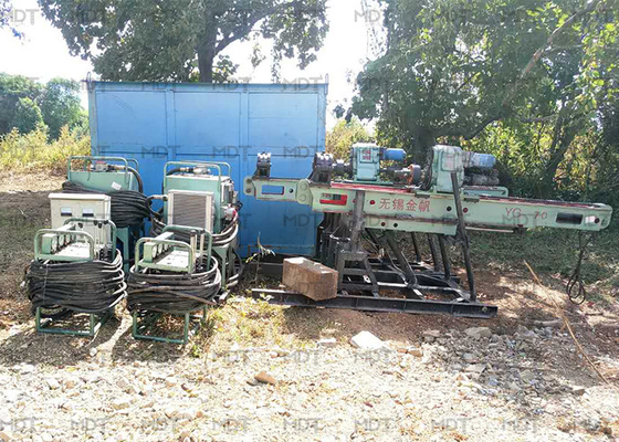 22KW 80m Anchor Drilling Rig Mesin Bor Hidrolik Crawler
