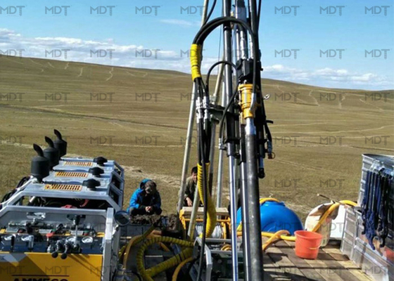 55KN Rig Pengeboran Inti Pengujian Tanah Rig Bor Berlian Portabel