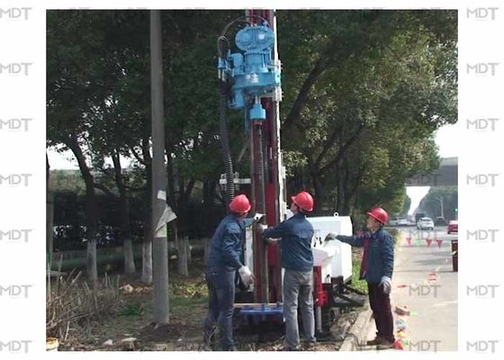 50 Meter 55KN Anchor Drilling Rig Rotary Drilling Machine Biru