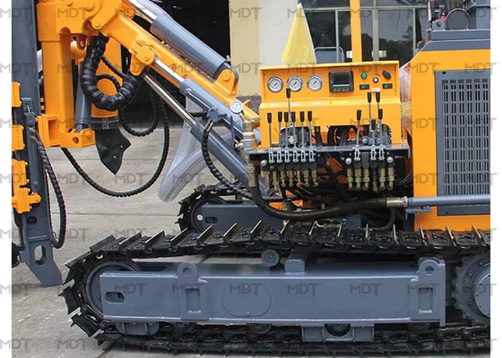 Rig Pengeboran Perayap Hidraulik MDT410 Kedalaman Lubang 25m Dia 90-115mm