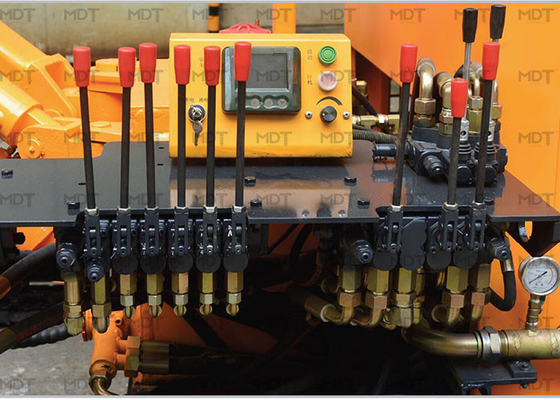 Rig Pengeboran Perayap Hidraulik MDT410 Kedalaman Lubang 25m Dia 90-115mm